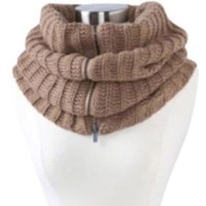 BCBG EUC Taupe Cowl Snood Scarf